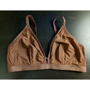 All You Lively Women's 3  Mesh Trim Wireles Bralette Rust Color #529C